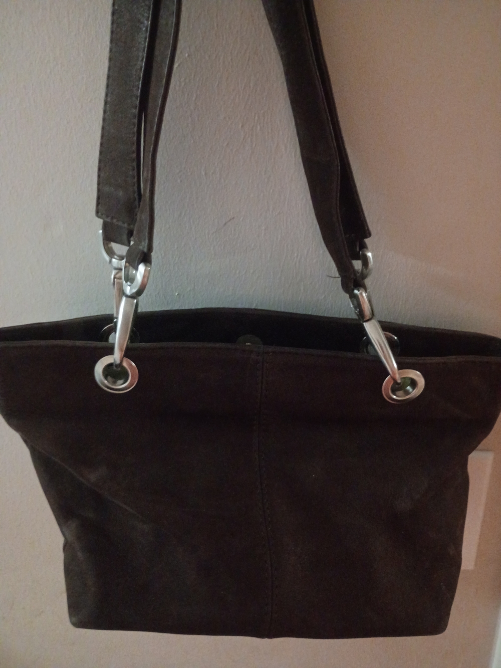 HOBO International Dark Brown Suede Shoulder Bag